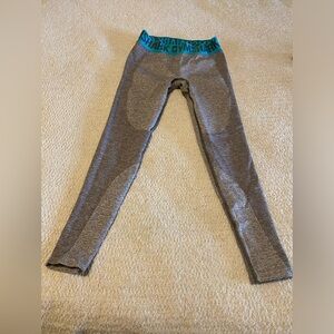 GYMSHARK Gray Waistband Leggings